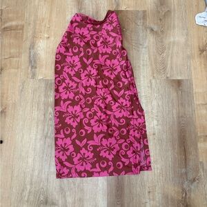 Urban Outfitters Pink and Brown Floral Top